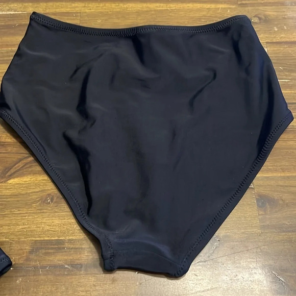 Old Navy High Waisted Bikini Bottom Tortoise Shell Ring XS Swim Swimsuit - Picture 4 of 5